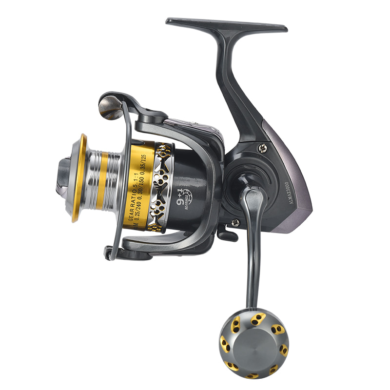 9 + 1 Rolamento Power Handle Carretel de alumínio Spining Fish Reel