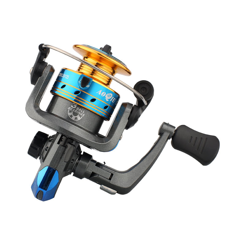 Mini carretéis de pesca giratórios de carretel de metal