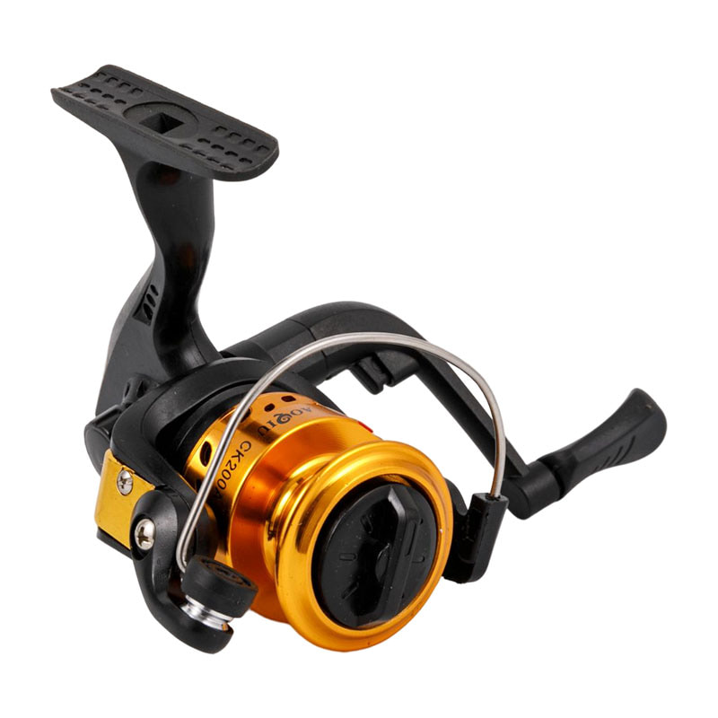 Mini carretéis de roda de pesca no gelo em alto mar
