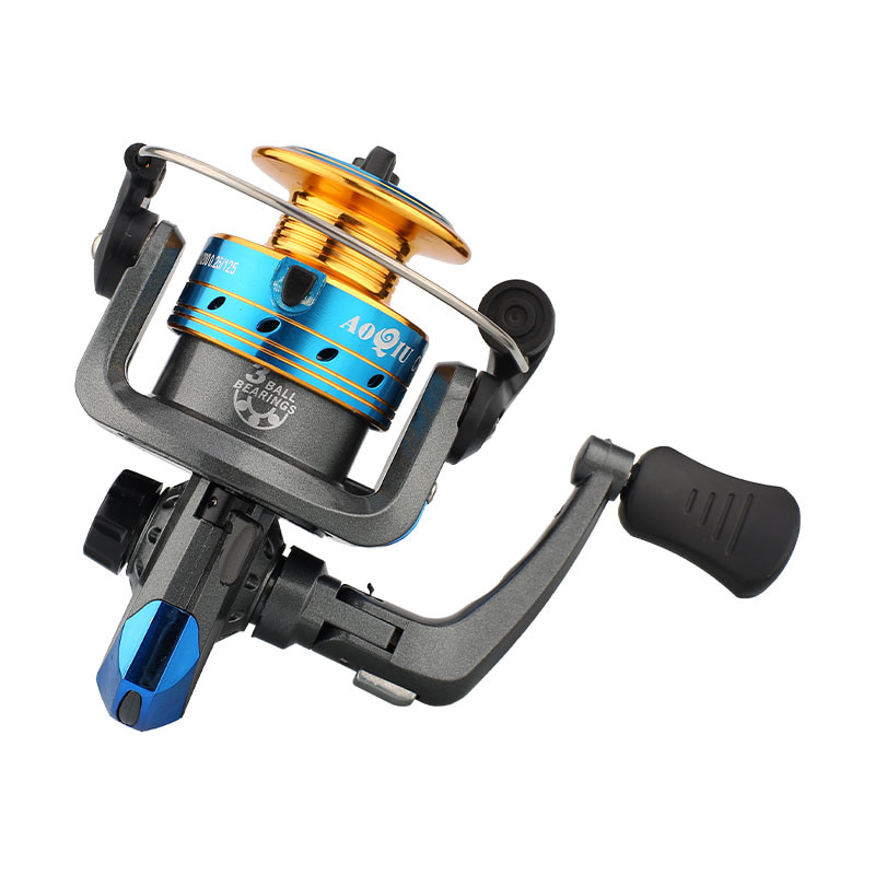 Mini carretéis de pesca giratórios de carretel de metal