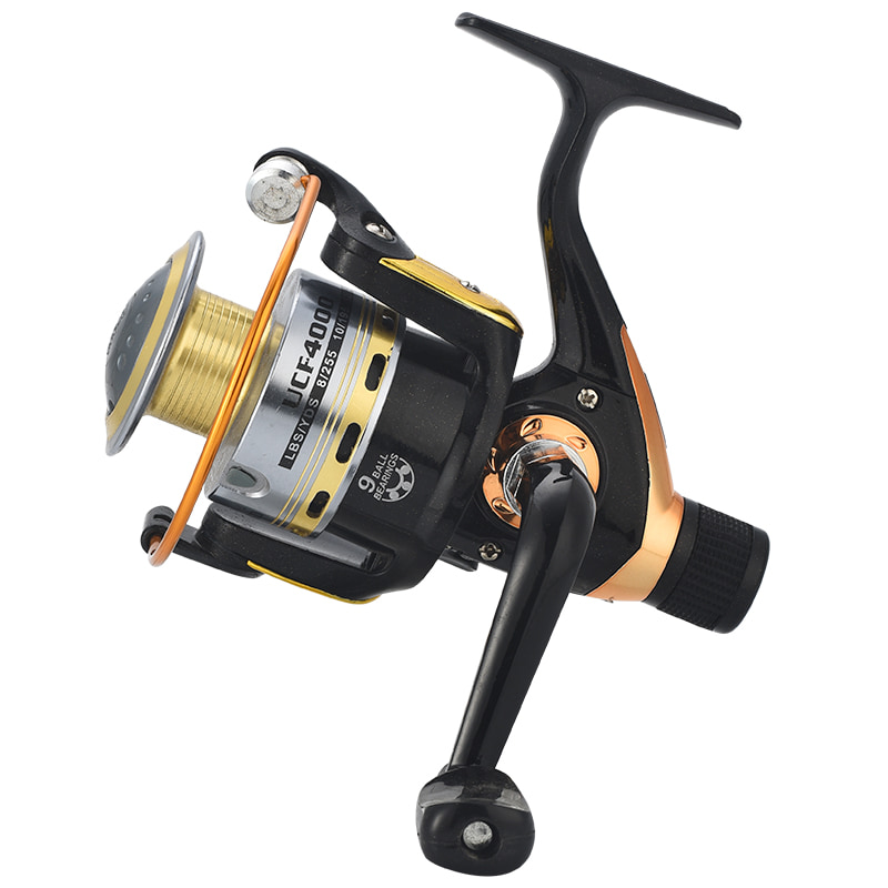 carretel de metal, freio traseiro, carretel de pesca