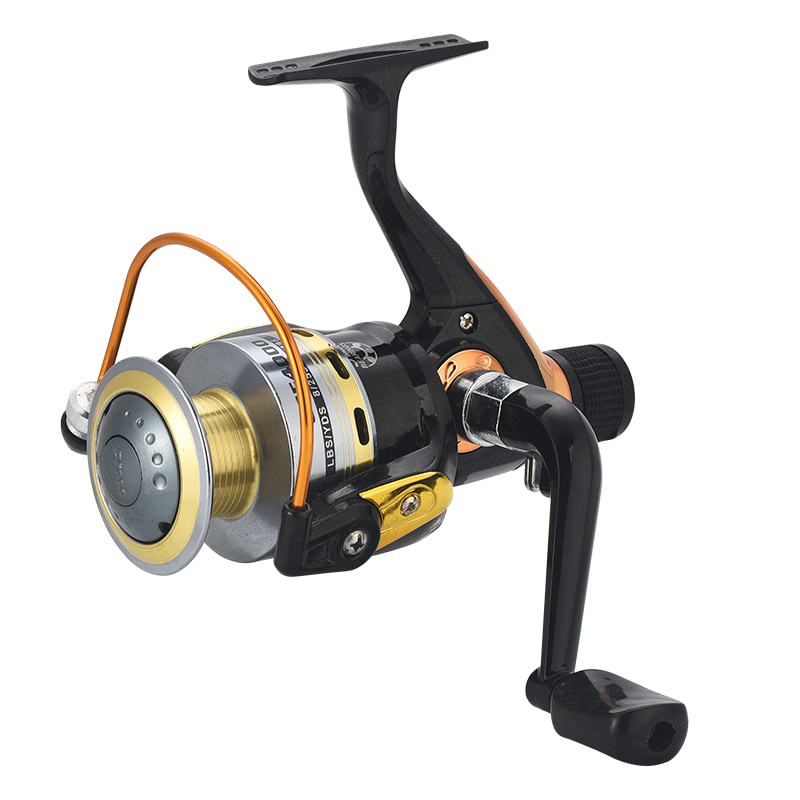 carretel de metal, freio traseiro, carretel de pesca